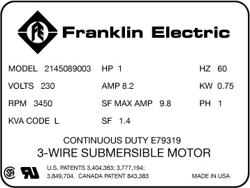 Franklin Electric Wire Sizing Chart